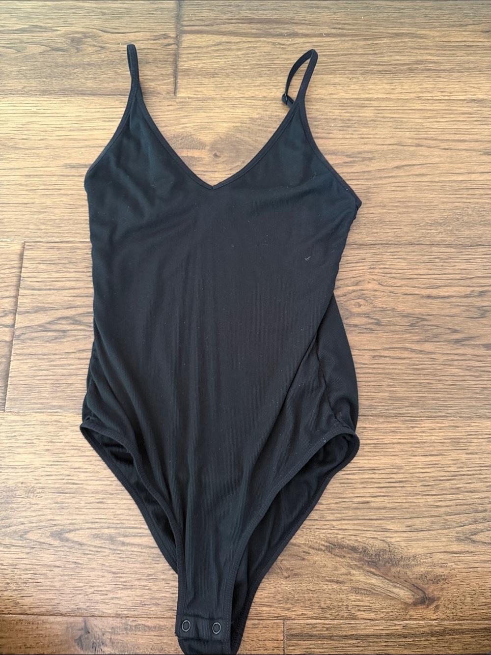 Aritzia Black Bodysuit with Snap Closure